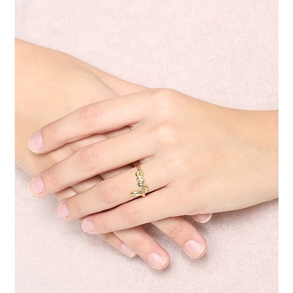 Sarah Chloe gold plated Love Ring size 6 - Picture 4 of 8